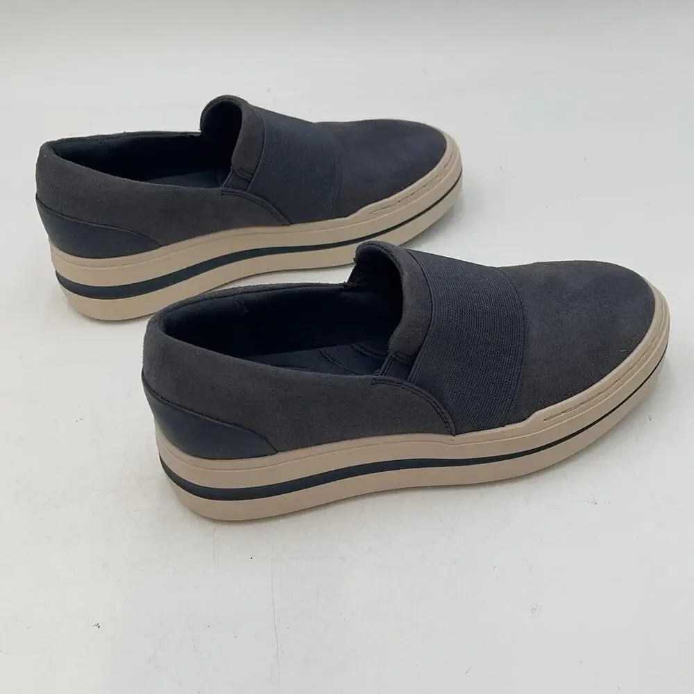 Clarks Audreigh Eve Shoes Womens Dark Blue Slip On Comfort Size 5.5